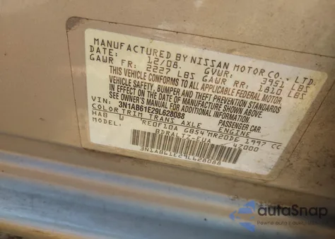 2009 Nissan Sentra 2.0S from USA, damaged, VIN 3N1AB61E29L628088